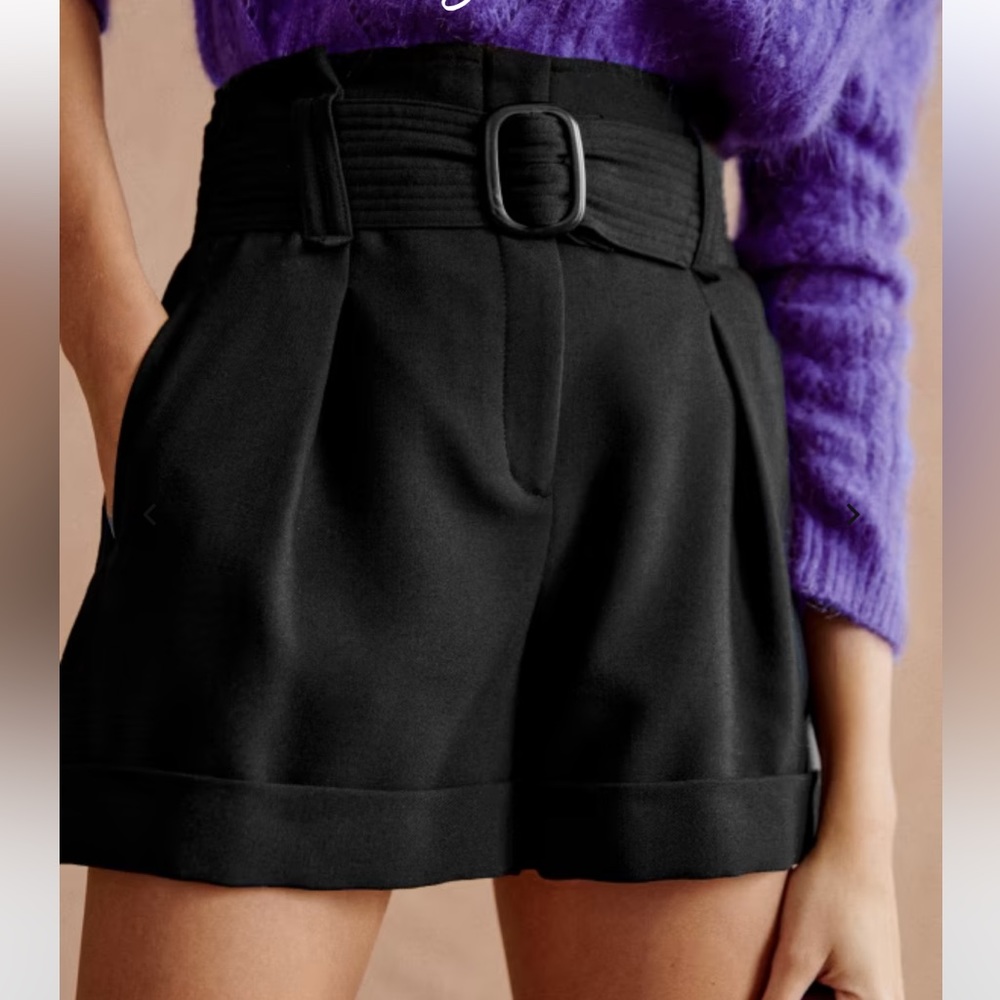 Sezane Rome Shorts - black size 34 Euro size (xs)